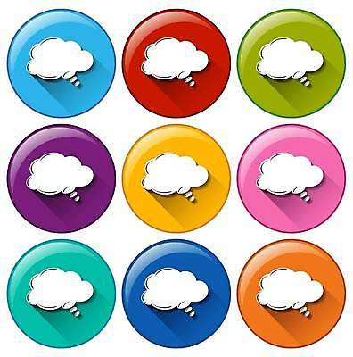 EPS 해외이미지 말풍선 생각 일러스트 사람없음 세트 컬러풀 원형 카피스페이스 해외일러스트 도형 컬러 공백 파일형식 벡터 이미지허브