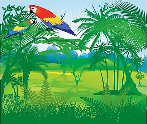 EPS 해외이미지 식물 야생동물 잎 일러스트 자연 열대 컬러풀 환경 남아메리카 앵무새 내추럴 이국적 파라다이스 해외일러스트 동물 컬러 조류 아메리카 생태계 파일형식 벡터 이미지허브