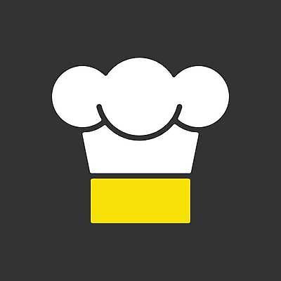 EPS 해외이미지 일러스트 요리사모자 사람없음 노란색 검은색 해외일러스트 모자_잡화 컬러 요리사 파일형식 벡터 이미지허브