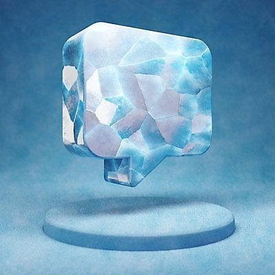 포토 JPG 해외이미지 말풍선 사람없음 파란색 3D 얼음 입체 오브젝트 해외포토 자연요소 컬러 디지털합성 파일형식 이미지허브