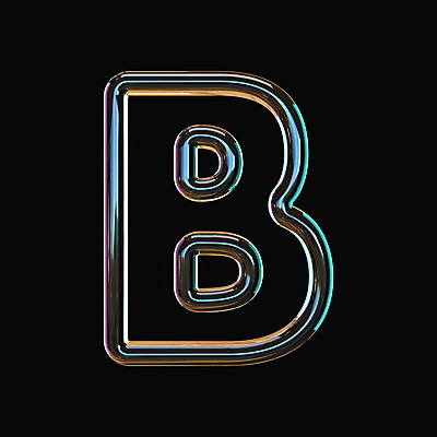 포토 JPG 해외이미지 알파벳 영어 타이포그라피 사람없음 그래픽 3D B 입체 네온 해외포토 문자 디지털합성 파일형식 이미지허브