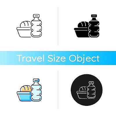 EPS 해외이미지 빵 일러스트 사람없음 플랫 물병 서비스 기내식 해외일러스트 음식 물통 파일형식 벡터 이미지허브