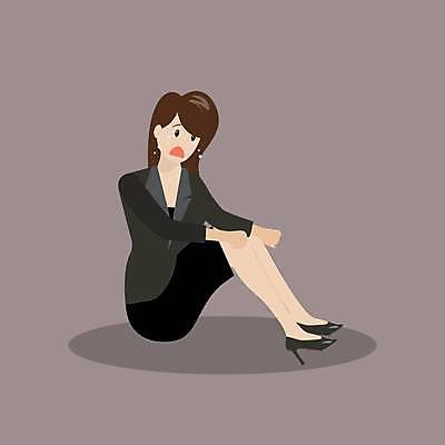 EPS 해외이미지 전신 여자 일러스트 한명 정장 성인 슬픔 비즈니스우먼 울음 눈물 웅크림 성인여자한명만 해외일러스트 1 옷 감정 비즈니스 모션 표정 사람 직장인 여자한명만 성인여자만 파일형식 벡터 이미지허브