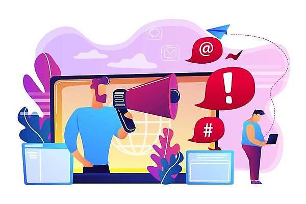 EPS 해외이미지 전신 라이프스타일 남자 허리손 말풍선 인터넷 일러스트 서기 들기 상반신 성인 두명 노트북 모니터 확성기 외침 이메일 느낌표 종이비행기 얼굴없음 성인남자만 해시태그 사이버불링 해외일러스트 기호 포즈 모션 사람 생활 전자제품 컴퓨터 소리 사회이슈 종이접기 특수문자 왕따 남자만 성인만 파일형식 벡터 이미지허브