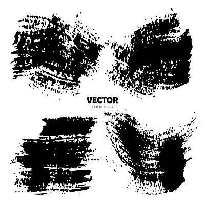 EPS 해외이미지 디자인 일러스트 붓터치 사람없음 검은색 질감 그런지 해외일러스트 컬러 파일형식 벡터 이미지허브