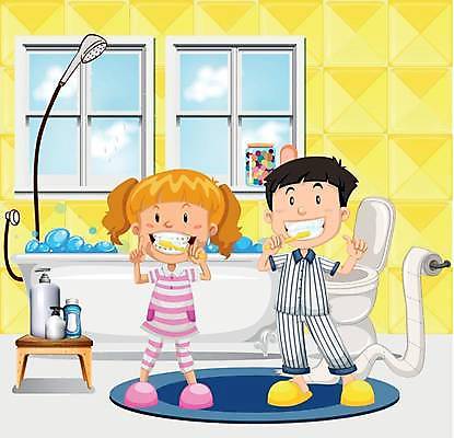 EPS 해외이미지 어린이 일러스트 창문 욕조 소년 두명 욕실 양치 치아 칫솔 화장실 변기 교정기 두루마리화장지 치아건강 어린이만 해외일러스트 남자 건강 사람 위생용품 청결 소화기관 화장지 파일형식 벡터 이미지허브
