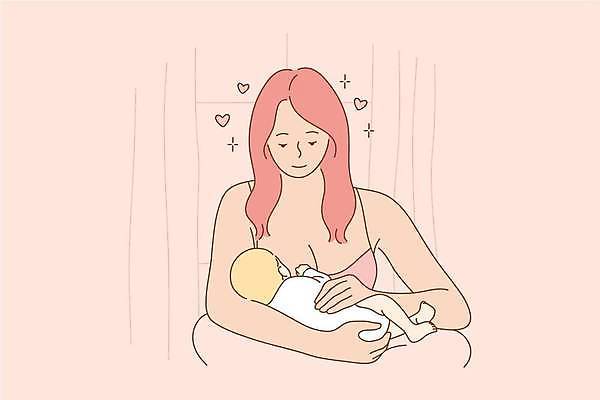 EPS 해외이미지 여자 남자 아들 분홍색 일러스트 엄마 사랑 앉기 상반신 성인 두명 하트 아기 신생아 모유수유 어머니의날 해외일러스트 모양 기념일 감정 컬러 가족 모션 사람 미국문화 파일형식 벡터 이미지허브