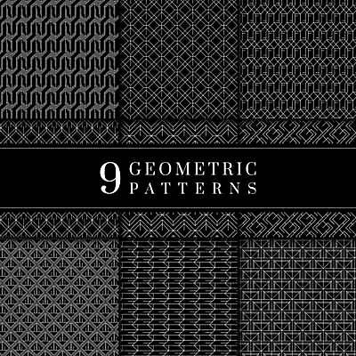 EPS 해외이미지 디자인 백그라운드 패턴 일러스트 종류 사람없음 검은색 다양 엘리먼트 지오메트릭 해외일러스트 컬러 다수 무늬 파일형식 벡터 이미지허브