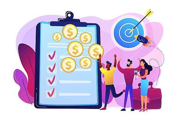 EPS 해외이미지 전신 여자 남자 와인잔 일러스트 비즈니스 화살 들기 성인 세명 동전 만세 로켓 과녁판 체크표시 서류판 성인만 해외일러스트 돈 술잔 모션 사람 사무용품 확인 파일형식 벡터 이미지허브