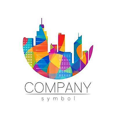 EPS 해외이미지 일러스트 회사 사람없음 심볼 무지개색 해외일러스트 비즈니스 컬러풀 파일형식 벡터 이미지허브