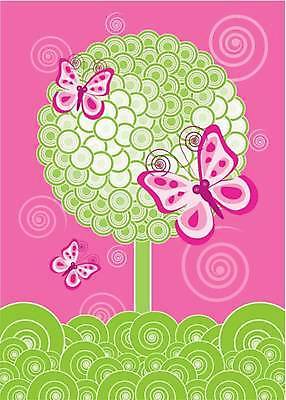 EPS 해외이미지 나무 꽃 분홍색 나비 백그라운드 날개 일러스트 초록색 긍정 해외일러스트 식물 컬러 곤충 컨셉 파일형식 벡터 이미지허브