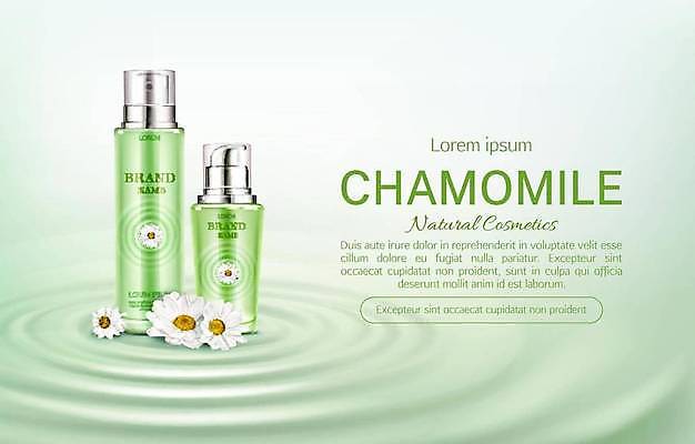 EPS 해외이미지 일러스트 사람없음 초록색 뷰티 화장품 에코 스킨케어 미스트 캐모마일 해외일러스트 꽃 컬러 환경 허브 파일형식 벡터 이미지허브