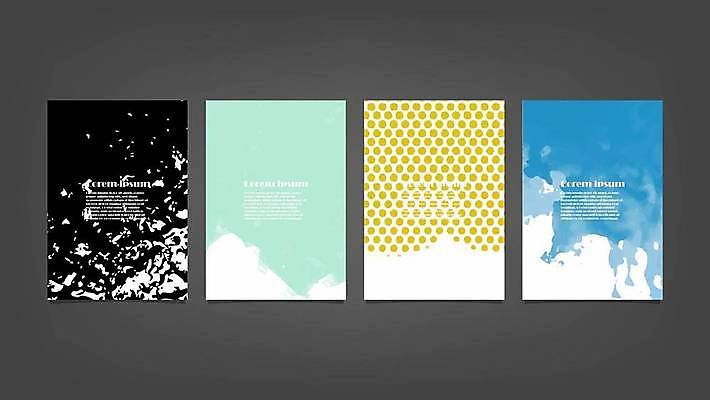 EPS 해외이미지 디자인 배너 백그라운드 일러스트 추상 사람없음 세로 세트 해외일러스트 무늬 파일형식 벡터 이미지허브