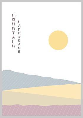 EPS 해외이미지 디자인 백그라운드 일러스트 추상 산 사람없음 태양 언덕 그림 파스텔톤 미니멀 해외일러스트 자연요소 컬러 무늬 파일형식 벡터 이미지허브