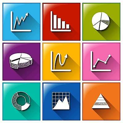 EPS 해외이미지 일러스트 버튼 그래프 사람없음 컬러풀 해외일러스트 컬러 파일형식 벡터 이미지허브