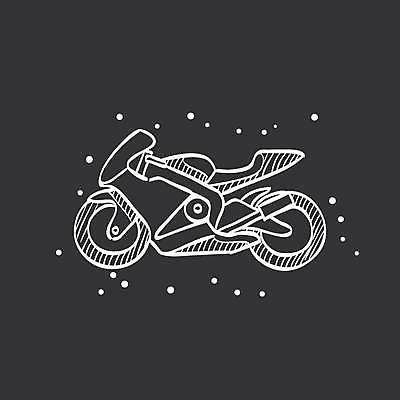 EPS 해외이미지 일러스트 사람없음 검은색 오토바이 흰색 해외일러스트 컬러 바이크 파일형식 벡터 이미지허브