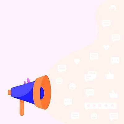 EPS 해외이미지 모양 곡선 일러스트 사람없음 주황색 확성기 외침 알림 카피스페이스 해외일러스트 선 컬러 소리 공백 파일형식 벡터 이미지허브