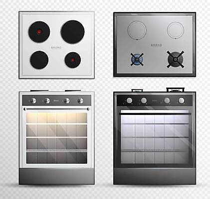 EPS 해외이미지 일러스트 주방용품 사람없음 주방 가스레인지 오븐 전기렌지 해외일러스트 생활용품 가전제품 레인지 파일형식 벡터 이미지허브