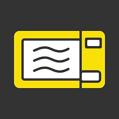 EPS 해외이미지 일러스트 사람없음 노란색 검은색 전자레인지 해외일러스트 컬러 가전제품 레인지 파일형식 벡터 이미지허브