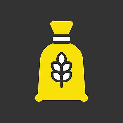 EPS 해외이미지 일러스트 사람없음 노란색 검은색 밀가루 포대 해외일러스트 컬러 가루 파일형식 벡터 이미지허브