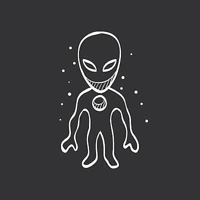 EPS 해외이미지 일러스트 사람없음 우주 검은색 외계인 흰색 해외일러스트 컬러 미확인물체 파일형식 벡터 이미지허브