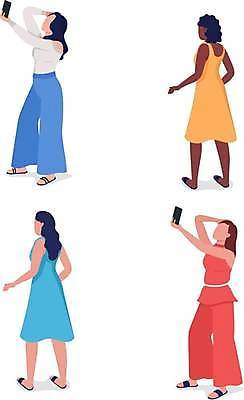 EPS 해외이미지 클립아트 백인 캐릭터 디자인 여자 실루엣 포즈 백그라운드 일러스트 모바일 사람 성인 그래픽 스마트폰 핸드폰 세트 유행 카메라 디지털 검은색 흰색 네트워크 플랫 만화 그림 애니메이션 중독 조립 고립 블로거 소셜 해외일러스트 일러캐릭터 서양인 컬러 촬영기법 전자제품 스마트기기 파일형식 벡터 이미지허브