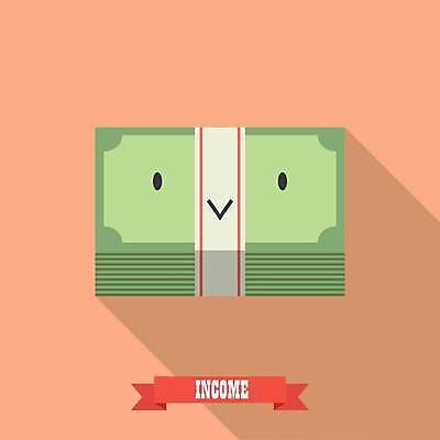 EPS 해외이미지 리본 지폐 일러스트 사람없음 금융 경제 주황색 돈다발 소득 해외일러스트 컬러 돈 파일형식 벡터 이미지허브