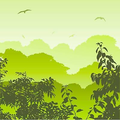 EPS 해외이미지 나무 실루엣 잎 여러마리 일러스트 조류 사람없음 초록색 나뭇가지 숲 해외일러스트 식물 동물 컬러 다수 촬영기법 파일형식 벡터 이미지허브