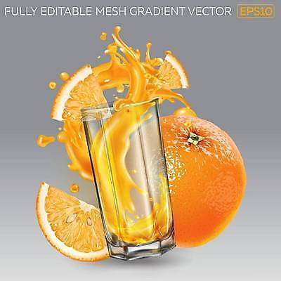 EPS 해외이미지 오렌지 일러스트 잔 사람없음 주황색 주스 신선 역동적 해외일러스트 식기 음료 컬러 컨셉 과일 파일형식 벡터 이미지허브