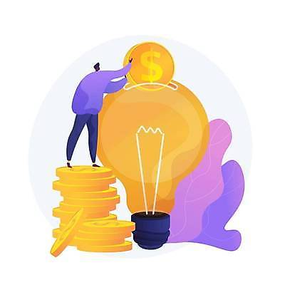 EPS 해외이미지 전신 남자 일러스트 비즈니스 전구 아이디어 한명 성인 쌓기 동전 저금통 넣기 성인남자한명만 해외일러스트 1 컨셉 돈 모션 사람 저축 남자한명만 성인남자만 파일형식 벡터 이미지허브