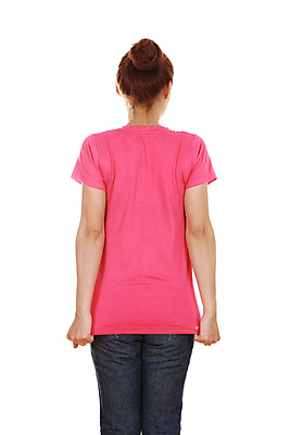 포토 JPG 해외이미지 백인 모델 템플릿 1 디자인 응시 옷 여자 분홍색 포즈 백그라운드 셔츠 티셔츠 한명 사람 성인 뷰티 유행 우주 공백 흰색 청바지 면 정상 T 고립 해외포토 서양인 알파벳 시선 컬러 상의 바지 파일형식 이미지허브