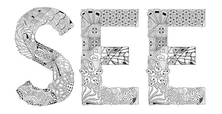 EPS 해외이미지 선 일러스트 추상 사람없음 단어 그림 젠탱글 해외일러스트 문자 무늬 파일형식 벡터 이미지허브