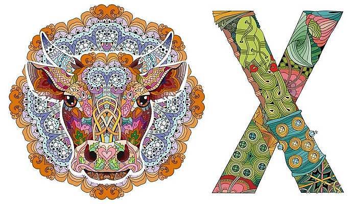 EPS 해외이미지 선 일러스트 추상 사람없음 단어 그림 젠탱글 해외일러스트 문자 무늬 파일형식 벡터 이미지허브