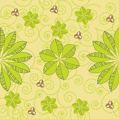 EPS 해외이미지 꽃 잎 패턴 일러스트 초록색 갈색 해외일러스트 식물 컬러 무늬 파일형식 벡터 이미지허브