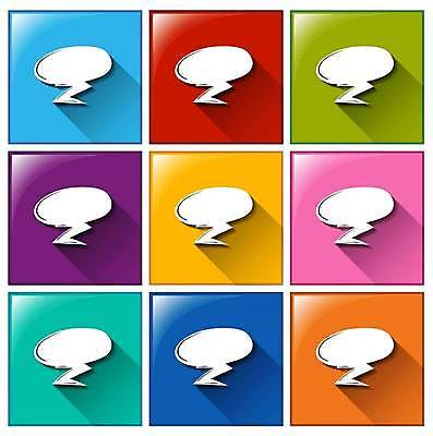EPS 해외이미지 말풍선 일러스트 버튼 사람없음 컬러풀 해외일러스트 컬러 파일형식 벡터 이미지허브