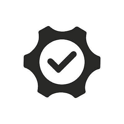 EPS 해외이미지 일러스트 비즈니스 사람없음 체크표시 톱니바퀴 해결 해결책 해외일러스트 확인 방법 파일형식 벡터 이미지허브