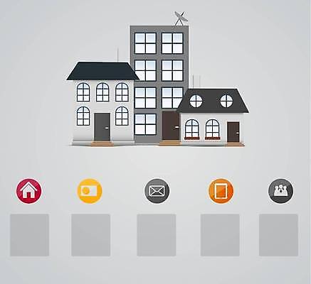 EPS 해외이미지 일러스트 비즈니스 주택 사람모양 사람없음 건물 그래픽 태블릿 카메라 자료 공백 인포그래픽 정보 편지 집모양 해외일러스트 모양 건축물 전자제품 스마트기기 파일형식 벡터 이미지허브