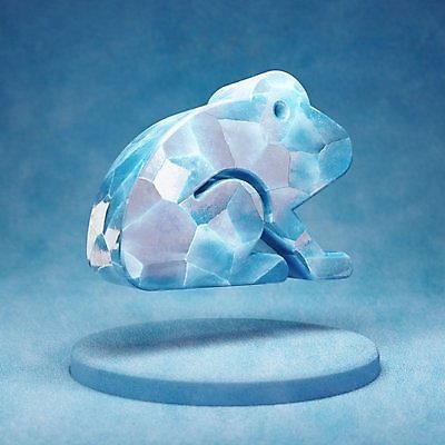 포토 JPG 해외이미지 개구리 사람없음 파란색 3D 얼음 입체 오브젝트 해외포토 자연요소 컬러 양서류 디지털합성 파일형식 이미지허브
