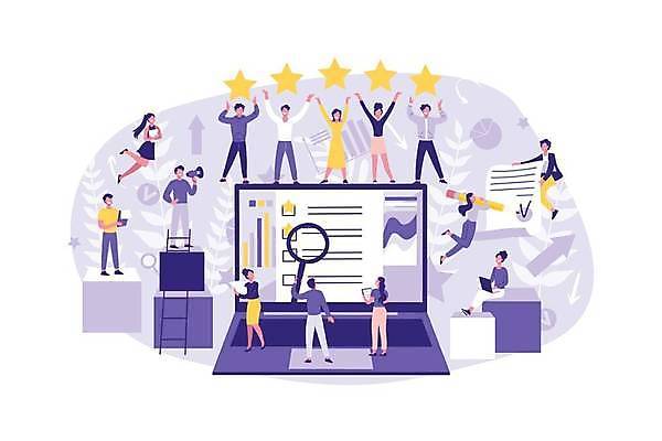 EPS 해외이미지 여자 남자 화살표 일러스트 사다리 돋보기 서기 들기 앉기 여러명 성인 노트북 연필 보라색 확성기 만세 체크표시 문서 별점 소셜네트워크 성인만 해외일러스트 컬러 다수 모션 학용품 사람 전자제품 필기구 도구 확인 점수 평가 파일형식 벡터 이미지허브