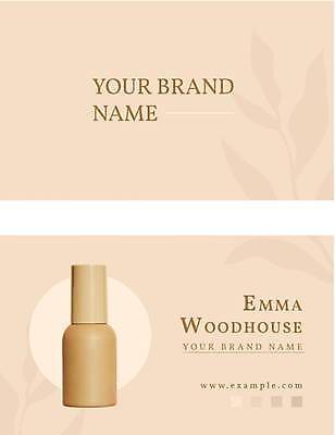 EPS 해외이미지 디자인 잎 일러스트 비즈니스 명함 명함템플릿 사람없음 화장품 베이지색 가로명함 해외일러스트 식물 템플릿 컬러 뷰티 파일형식 벡터 이미지허브