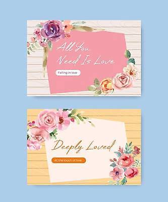 EPS 해외이미지 템플릿 꽃 분홍색 결혼 잎 일러스트 사람없음 장미 노란색 청첩장 초대 소셜네트워크 해외일러스트 식물 컬러 카드_감사 이벤트 파일형식 벡터 이미지허브