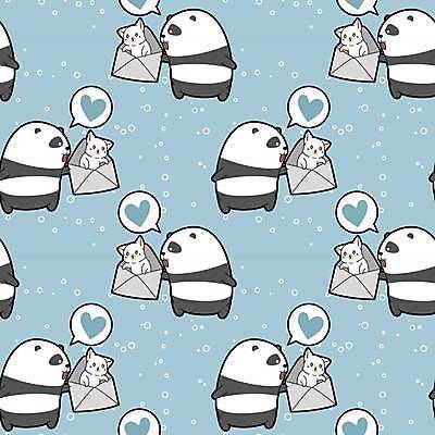 EPS 해외이미지 동물캐릭터 하늘색 말풍선 패턴 여러마리 일러스트 편지봉투 들기 사람없음 귀여움 고양이 패턴백그라운드 판다 나오기 해외일러스트 일러캐릭터 동물 캐릭터 다수 백그라운드 컨셉 무늬 곰 포유류 모션 봉투 파란색 반려동물 편지 파일형식 벡터 이미지허브