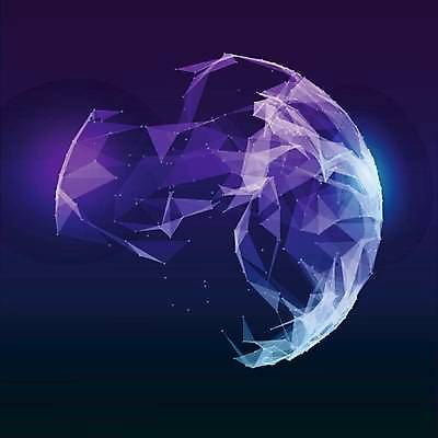 EPS 해외이미지 지구 그래픽백그라운드 일러스트 사람없음 그래픽 디지털 보라색 폴리곤 홀로그램 지오메트릭 해외일러스트 컬러 백그라운드 파일형식 벡터 이미지허브