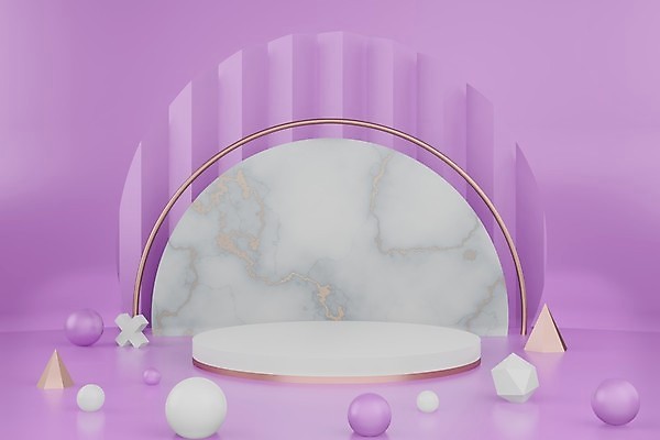 포토 JPG 해외이미지 디자인 백그라운드 사람없음 3D 보라색 공백 무대 단상 엘리먼트 입체도형 포디움 목업 해외포토 도형 컬러 입체 디지털합성 파일형식 이미지허브