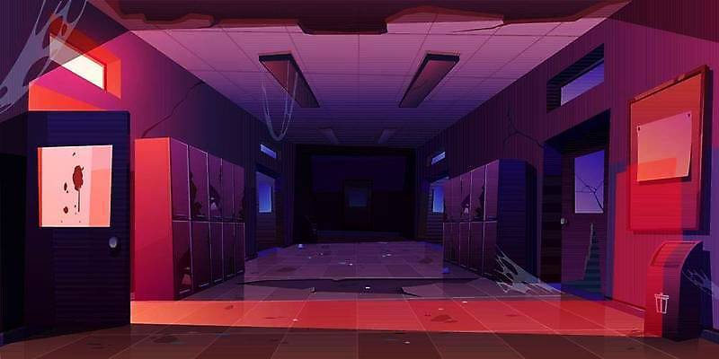 EPS 해외이미지 벽 가구 백그라운드 일러스트 학교 바닥 실내 내부 건물 빨간색 빛 문 상점 웹 어둠 방 할로윈 방울 구멍 복도 야간 무서움 만화 사물함 버리기 폐허 대학교 전쟁 거미 깨짐 방치 옛날 지진 오싹 해외일러스트 자연요소 건축물 교육 감정 컬러 생활용품 곤충 컨셉 인터넷 모션 장식 자연재해 파일형식 벡터 이미지허브