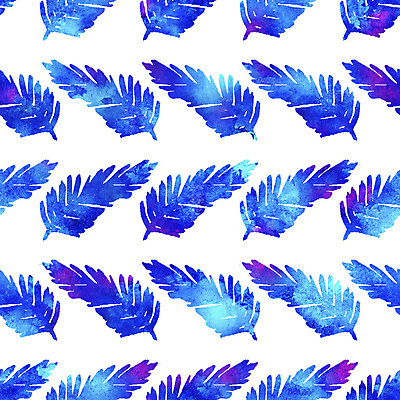 포토 JPG 해외이미지 디자인 백그라운드 패턴 일러스트 수채화 미술 사람없음 파란색 패턴백그라운드 흰색 깃털 해외일러스트 컬러 무늬 문화예술 파일형식 이미지허브