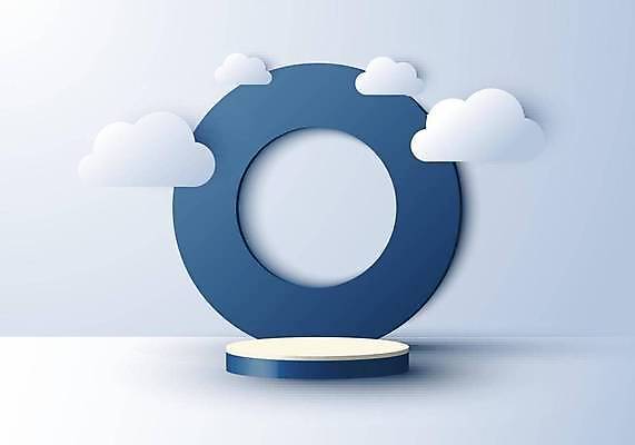 EPS 해외이미지 일러스트 사람없음 파란색 3D 원형 단상 해외일러스트 도형 컬러 디지털합성 파일형식 벡터 이미지허브