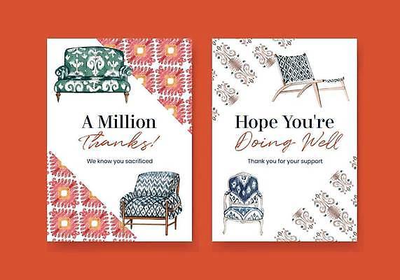 EPS 해외이미지 템플릿 의자 일러스트 사람없음 소파 초대장 초대 기하학 해외일러스트 가구 무늬 카드_감사 파일형식 벡터 이미지허브