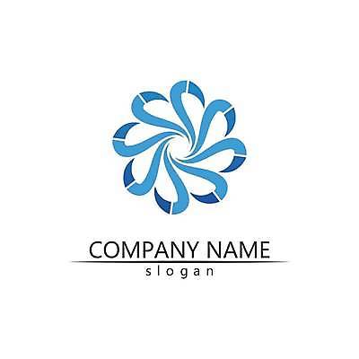 EPS 해외이미지 꽃무늬 일러스트 비즈니스 추상 사람없음 파란색 심볼 심플 해외일러스트 꽃 컬러 무늬 파일형식 벡터 이미지허브