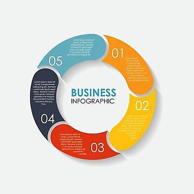 EPS 해외이미지 디자인 일러스트 비즈니스 사람없음 자료 인포그래픽 정보 원형 연결 레이아웃 순서 목차 해외일러스트 도형 파일형식 벡터 이미지허브